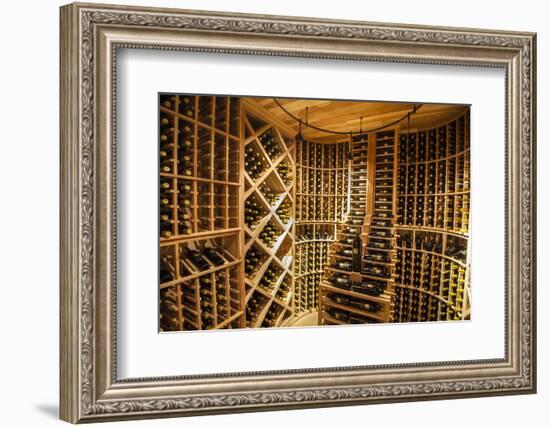 Bottle Cellar at Garrison Creek Cellars, Walla Walla, Washington, USA-Richard Duval-Framed Photographic Print