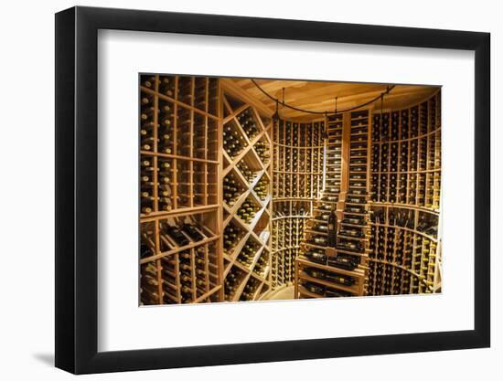 Bottle Cellar at Garrison Creek Cellars, Walla Walla, Washington, USA-Richard Duval-Framed Photographic Print