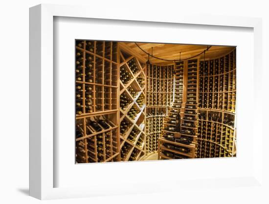 Bottle Cellar at Garrison Creek Cellars, Walla Walla, Washington, USA-Richard Duval-Framed Photographic Print