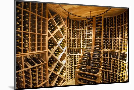 Bottle Cellar at Garrison Creek Cellars, Walla Walla, Washington, USA-Richard Duval-Mounted Photographic Print