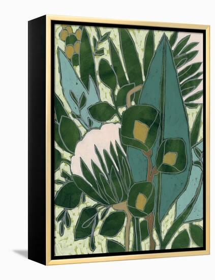 Bottle Glass Garden I-June Vess-Framed Stretched Canvas