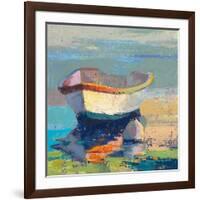 Bottle Green Boat-Beth A^ Forst-Framed Art Print