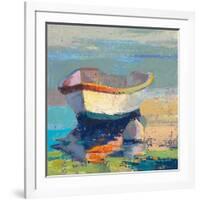 Bottle Green Boat-Beth A^ Forst-Framed Art Print