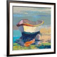 Bottle Green Boat-Beth A^ Forst-Framed Art Print