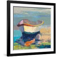 Bottle Green Boat-Beth A^ Forst-Framed Art Print