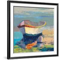 Bottle Green Boat-Beth A^ Forst-Framed Art Print