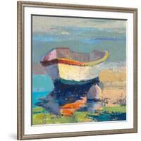 Bottle Green Boat-Beth A^ Forst-Framed Art Print