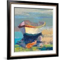 Bottle Green Boat-Beth A^ Forst-Framed Art Print