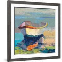 Bottle Green Boat-Beth A^ Forst-Framed Art Print