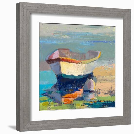 Bottle Green Boat-Beth A^ Forst-Framed Premium Giclee Print