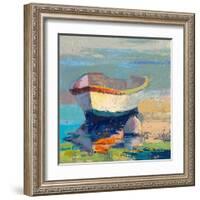 Bottle Green Boat-Beth A. Forst-Framed Art Print