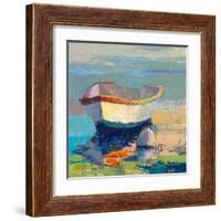Bottle Green Boat-Beth A. Forst-Framed Art Print