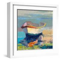 Bottle Green Boat-Beth A. Forst-Framed Art Print