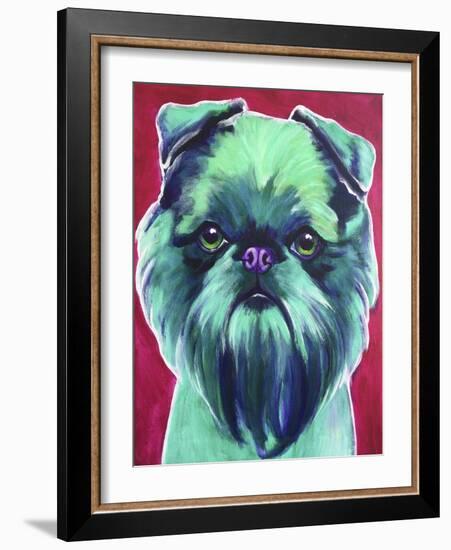 Bottle Green Brussels Griffon-Dawgart-Framed Giclee Print