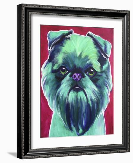 Bottle Green Brussels Griffon-Dawgart-Framed Giclee Print