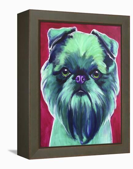 Bottle Green Brussels Griffon-Dawgart-Framed Premier Image Canvas