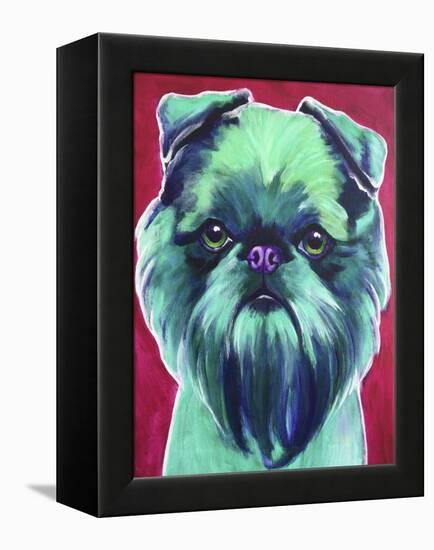 Bottle Green Brussels Griffon-Dawgart-Framed Premier Image Canvas