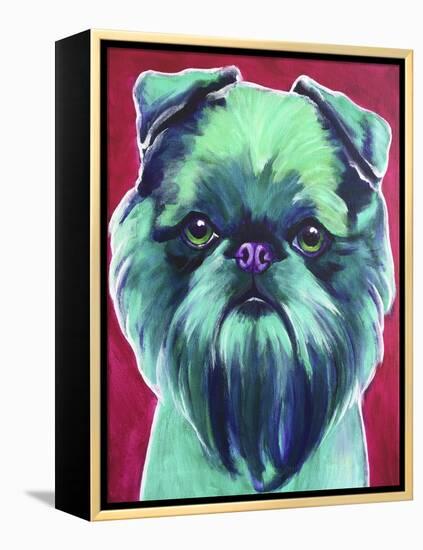 Bottle Green Brussels Griffon-Dawgart-Framed Premier Image Canvas