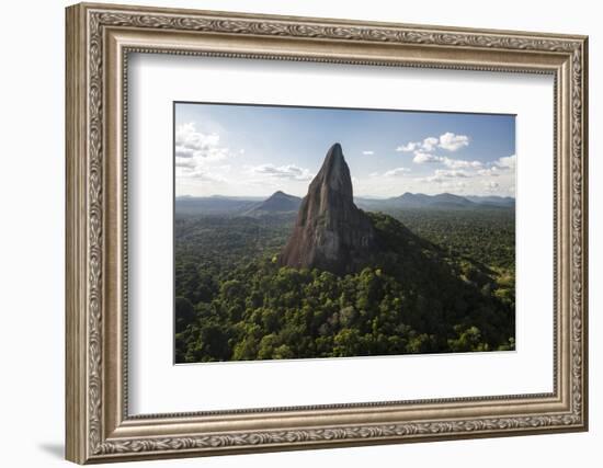 Bottle Mountain, Granite Outcrop. Savanna South Rupununi, Guyana-Pete Oxford-Framed Photographic Print