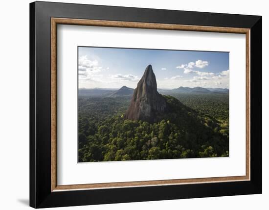 Bottle Mountain, Granite Outcrop. Savanna South Rupununi, Guyana-Pete Oxford-Framed Photographic Print