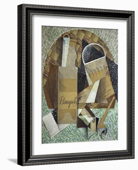 Bottle of Banyuls, c.1914-Juan Gris-Framed Giclee Print