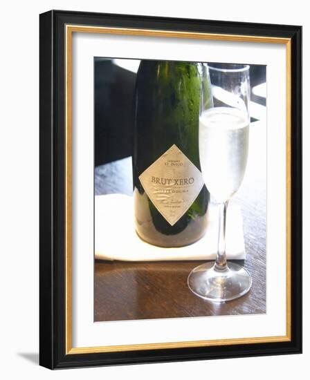 Bottle of Brut Xero Cuvee Dogma, Domaine St. Diego, O'Farrell Restaurant-Per Karlsson-Framed Photographic Print