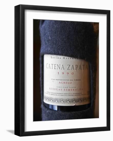 Bottle of Estiba Reserva Catena Zapata, Bodegas Esmeralda, O'Farrell Restaurant-Per Karlsson-Framed Photographic Print