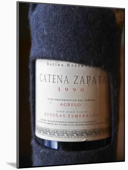 Bottle of Estiba Reserva Catena Zapata, Bodegas Esmeralda, O'Farrell Restaurant-Per Karlsson-Mounted Photographic Print