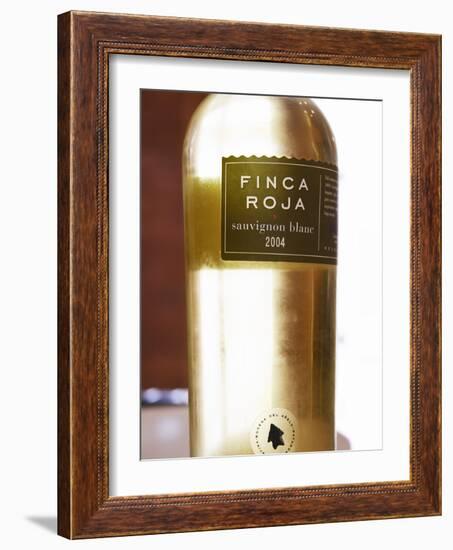 Bottle of Finca Roja Chardonnay, Bodega Del Anelo Winery, Finca Roja, Neuquen, Patagonia, Argentina-Per Karlsson-Framed Photographic Print