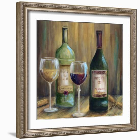 Bottle of Red Bottle of White-Marilyn Dunlap-Framed Art Print