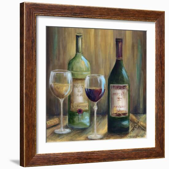 Bottle of Red Bottle of White-Marilyn Dunlap-Framed Art Print