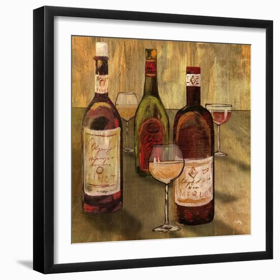 Bottle of Wine I-Elizabeth Medley-Framed Art Print