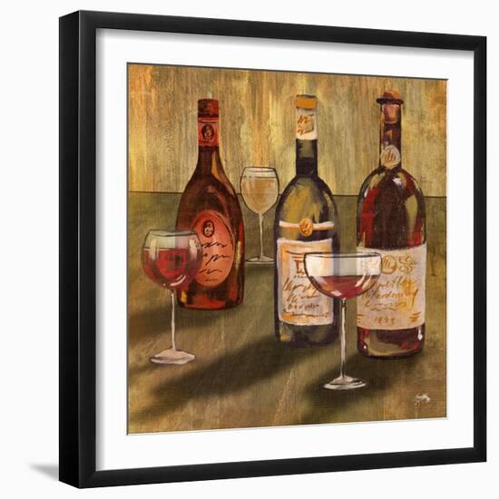 Bottle of Wine II-Elizabeth Medley-Framed Art Print