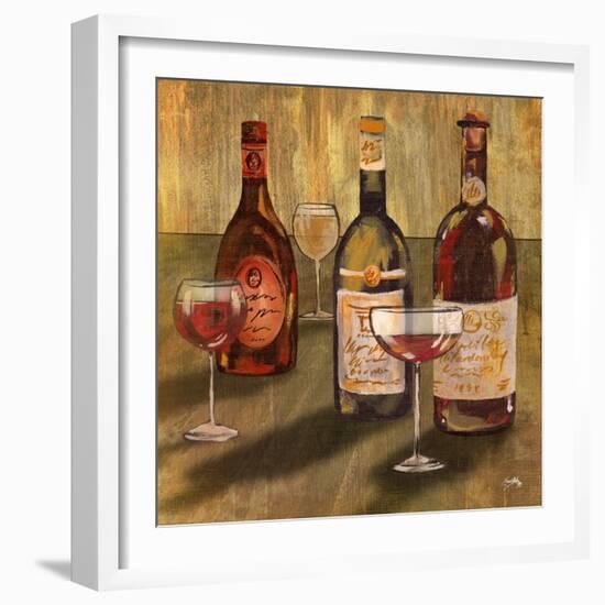 Bottle of Wine II-Elizabeth Medley-Framed Art Print