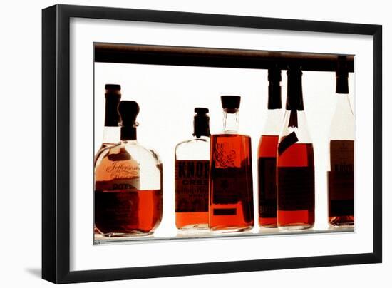 Bottles at the Jazz Standard Bar NYC-null-Framed Photo