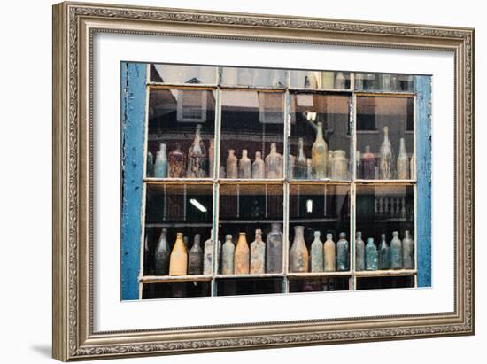 Bottles In New Orleans Louisiana Storefront-null-Framed Photo