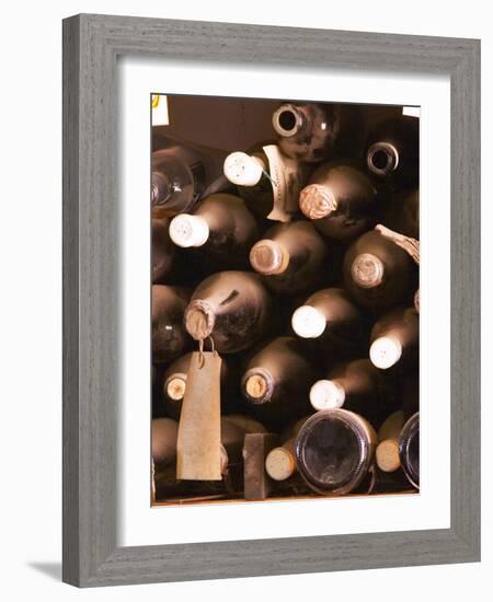 Bottles in Tasting Room, Bodega Pisano Winery, Progreso, Uruguay-Per Karlsson-Framed Photographic Print