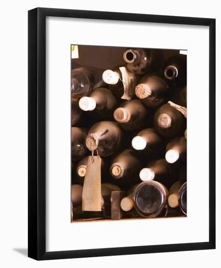 Bottles in Tasting Room, Bodega Pisano Winery, Progreso, Uruguay-Per Karlsson-Framed Photographic Print