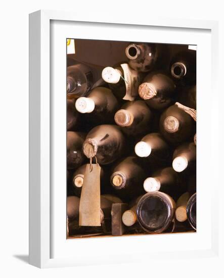 Bottles in Tasting Room, Bodega Pisano Winery, Progreso, Uruguay-Per Karlsson-Framed Photographic Print