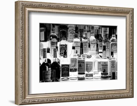 Bottles of Liquor, De Luan's Bar, Ballydowane, County Waterford, Ireland-null-Framed Photographic Print