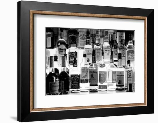 Bottles of Liquor, De Luan's Bar, Ballydowane, County Waterford, Ireland-null-Framed Photographic Print