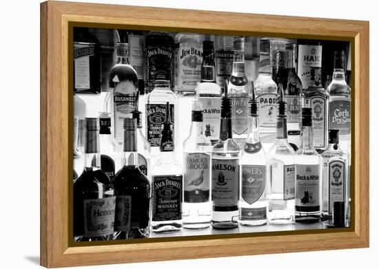 Bottles of Liquor, De Luan's Bar, Ballydowane, County Waterford, Ireland-null-Framed Premier Image Canvas