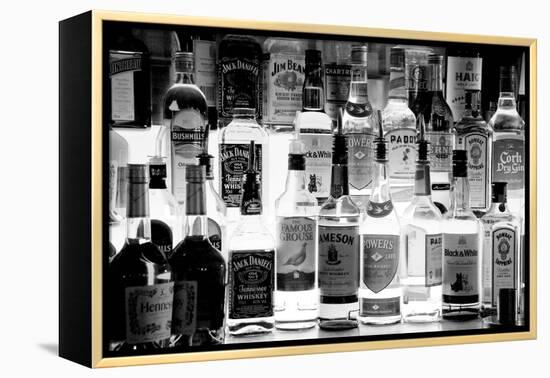 Bottles of Liquor, De Luan's Bar, Ballydowane, County Waterford, Ireland-null-Framed Premier Image Canvas