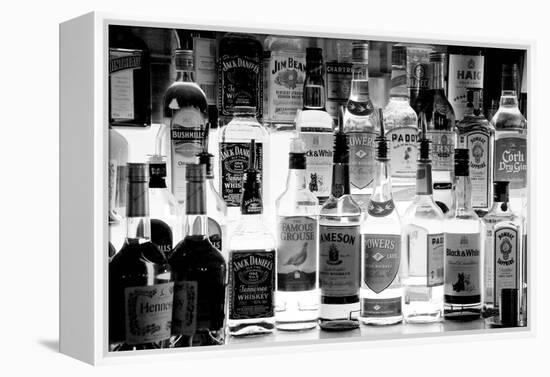 Bottles of Liquor, De Luan's Bar, Ballydowane, County Waterford, Ireland-null-Framed Premier Image Canvas