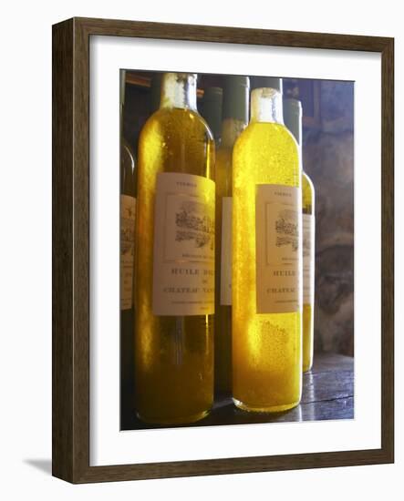 Bottles of Olive Oil, Chateau Vannieres, La Cadiere d'Azur, Bandol, Var, Cote d'Azur, France-Per Karlsson-Framed Photographic Print