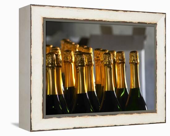 Bottles of Sparkling Wine, Bodega Carlos Pizzorno Winery, Canelon Chico, Canelones, Uruguay-Per Karlsson-Framed Premier Image Canvas