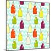 Bottles Pattern-TashaNatasha-Mounted Art Print