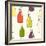 Bottles Pattern-TashaNatasha-Framed Art Print