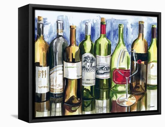 Bottles Reflect I-Heather French-Roussia-Framed Stretched Canvas