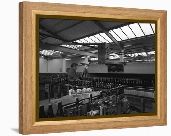 Bottling Beer at Ward and Sons Bottling Plant, Swinton, South Yorkshire, 1961-Michael Walters-Framed Premier Image Canvas